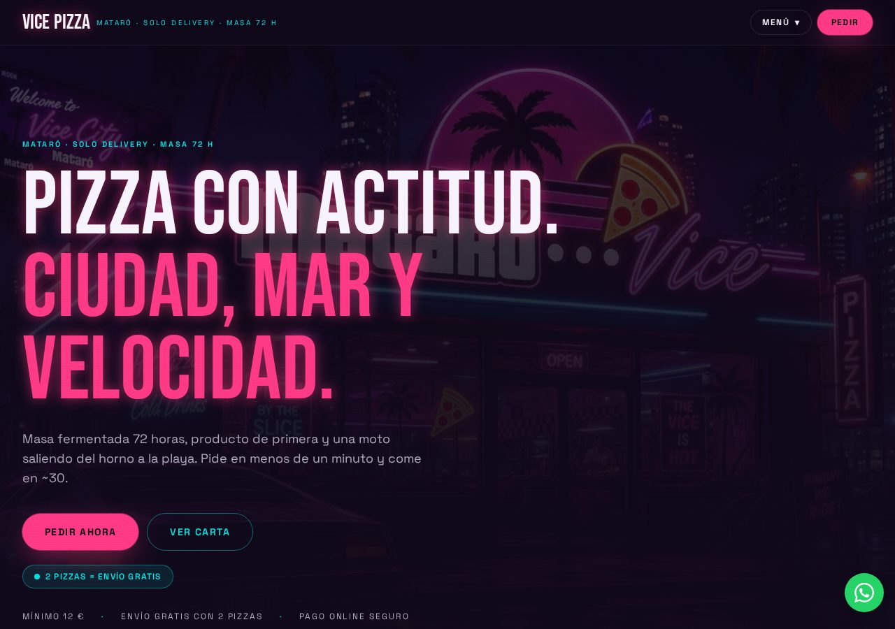 Vice Pizza – Restaurante · Pedidos online